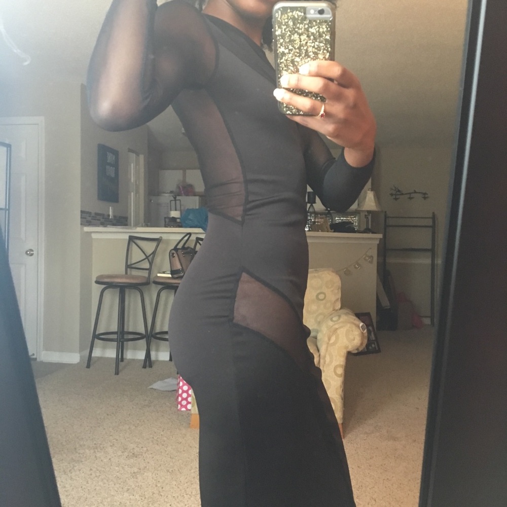 Sheer Midi Dress